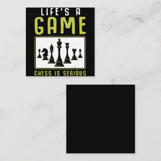 チェスハートビートチェスマスターチェスクラブ スクエア名刺 (正面/裏面)