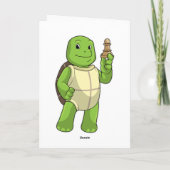 チェスパズルのカメとポーン カード (裏面)