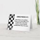 チェスパズルグリーティングカード – 戦略のゲーム カード (正面)