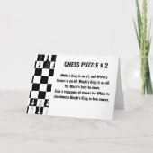 チェスパズルグリーティングカード – 戦略のゲーム カード (正面)