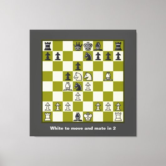 チェスパズルメイトを2ストレッチキャンバス印刷 キャンバスプリント (正面)