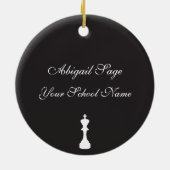 チェスパーソナライズされたの卒業オーナメント セラミックオーナメント (裏面)
