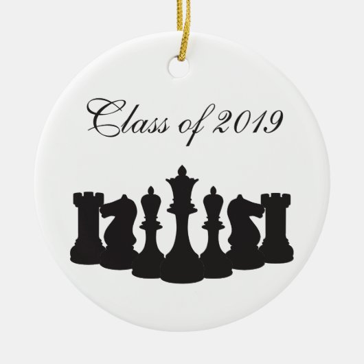 チェスパーソナライズされたの卒業オーナメント セラミックオーナメント (正面)