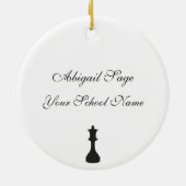 チェスパーソナライズされたの卒業オーナメント セラミックオーナメント (裏面)