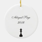 チェスパーソナライズされたオーナメント セラミックオーナメント (裏面)