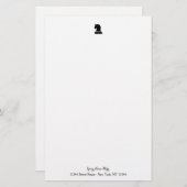 チェスパーソナライズされたピース付き文房具紙 便箋 (正面/裏面)