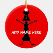 チェスパーソナライズされたプレーヤー セラミックオーナメント (裏面)