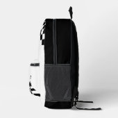 チェスパーソナライズされた愛好家の黒と白 プリントバックパック (右)