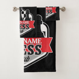 チェスパーソナライズされた選手クラブのチェックメイト バスタオルセット