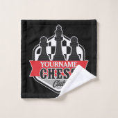 チェスパーソナライズされた選手クラブのチェックメイト バスタオルセット (ウォッシュタオル)