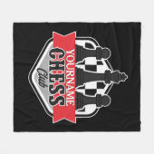 チェスパーソナライズされた選手クラブのチェックメイト フリースブランケット (正面(横))