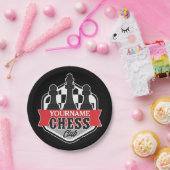チェスパーソナライズされた選手クラブのチェックメイト ペーパープレート (パーティー)