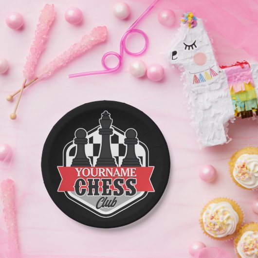 チェスパーソナライズされた選手クラブのチェックメイト ペーパープレート (パーティー)