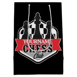 チェスパーソナライズされた選手クラブのチェックメイト ミディアムペーパーバッグ