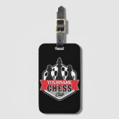 チェスパーソナライズされた選手クラブのチェックメイト ラゲッジタグ (正面縦)