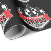 チェスパーソナライズされた選手クラブのチェックメイト ラッピングペーパー (ロールコーナー)