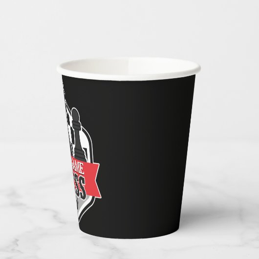 チェスパーソナライズされた選手クラブのチェックメイト 紙コップ (左)