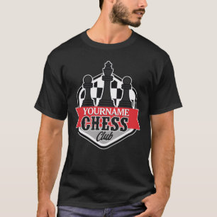 チェスパーソナライズされた選手クラブのチェックメイト Tシャツ