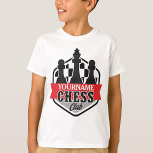 チェスパーソナライズされた選手クラブのチェックメイト Tシャツ