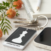 チェスパーソナライズされた・ピースBishopとKnight キーホルダー (正面右)