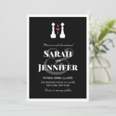 チェスピースの白い女王 レズビアン ウェディング 招待状 (スタンド正面)