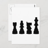 チェスピースシルエットデザイン ポストカード (正面/裏面)