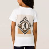 チェスピースデザインで決断を Tシャツ (裏面)