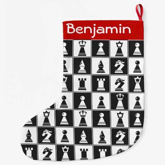 チェスピースデザインラージクリスマスストッキング ラージクリスマスストッキング (裏面)