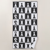 チェスピースデザイン ビーチタオル (正面)