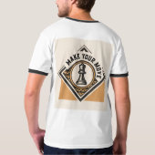 チェスピースデザイン - 決断の時 Tシャツ (裏面フル)