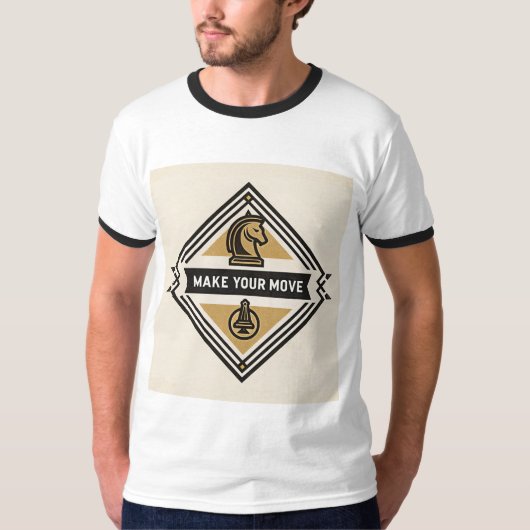 チェスピースデザイン - 決断の時 Tシャツ (正面)