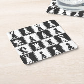 チェスピース紙コースター スクエアペーパーコースター (アングル)
