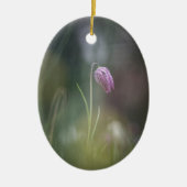 チェスフラワー自然写真 セラミックオーナメント (正面)