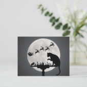 チェスフルムーンキャットnマウスクリスマスサンキュー ポストカード (スタンド正面)