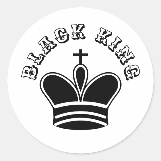 チェスブラックキング ラウンドシール (正面)