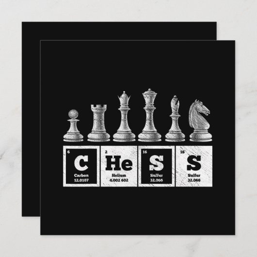 チェスプおもしろいレーヤーギーク周期化学 招待状 (正面/裏面)