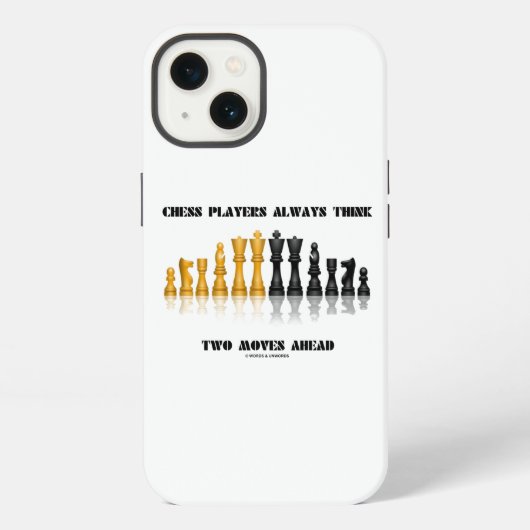 チェスプレイヤーは常に2手先を読む iPhoneケース (裏面)