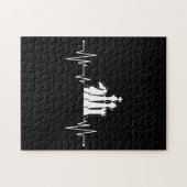 チェスプレイヤー贈答アイディアチェス駒ハートビート ジグソーパズル (横)