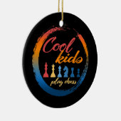 チェスプレカッコいいーヤ遊ーキッズチェス盤ゲーム セラミックオーナメント (右)