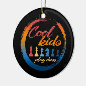 チェスプレカッコいいーヤ遊ーキッズチェス盤ゲーム セラミックオーナメント (左)