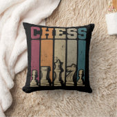 チェスプレーヤーのチェックメイトヴィンテージチェス駒 クッション (ブランケット)