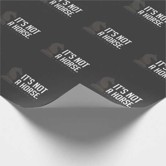 チェスプレーヤーの引用文の騎士駒が馬ではありません ラッピングペーパー (角)