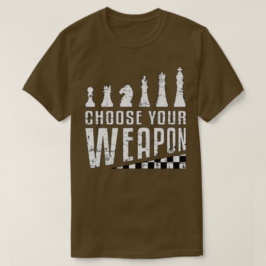 チェスプレーヤーの恋人チェス盤 Tシャツ (デザイン正面)