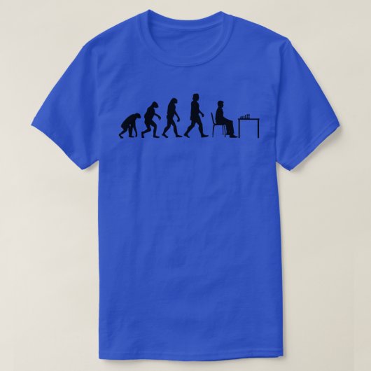 チェスプレーヤーの進化 Tシャツ (デザイン正面)
