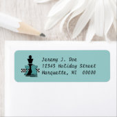 チェスプレーヤーの駒プレーヤーの差出人住所ラベル ラベル (インサイチュ)