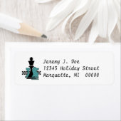 チェスプレーヤーの駒プレーヤーの差出人住所ラベル ラベル (インサイチュ)