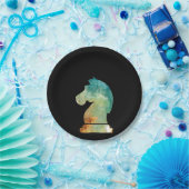 チェスプレーヤーの騎士（騎士）のチェスの恋人への贈り物 ペーパープレート (パーティー)