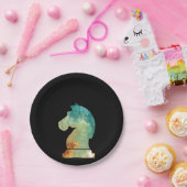 チェスプレーヤーの騎士（騎士）のチェスの恋人への贈り物 ペーパープレート (パーティー)