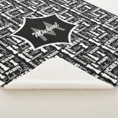 チェスプレーヤーカッコいいテーマモノグラムの シェルパブランケット (3/4)