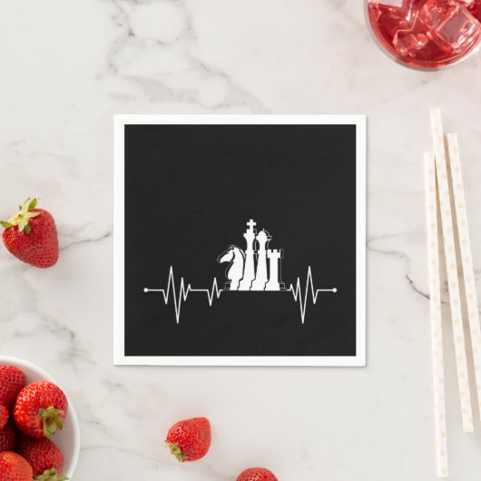 チェスプレーヤーギフトアイディアチェス片鼓動 スタンダードカクテルナプキン (インサイチュ)